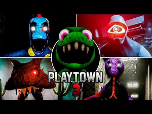 Playtown 3 - All Bosses & Jumpscares + ENDING 4K 2025