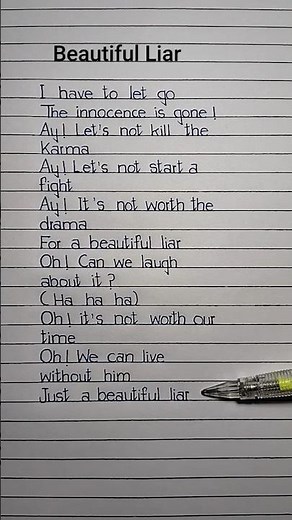 Beautiful Liar (Spanglish) Lyrics Song by Beyoncé and Shakira #beautifulliar #lyrics