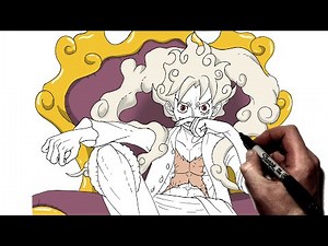 How To Draw Luffy Gear 5 (Throne) | Step By Step | One Piece