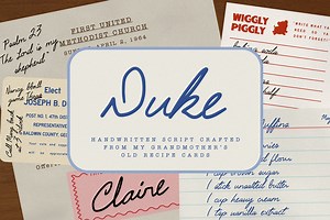 Duke Handwritten Script, a Handwritten Font by calorcreative