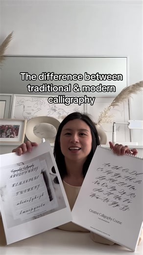the difference between traditional calligraphy and modern calligraphy 👀✨