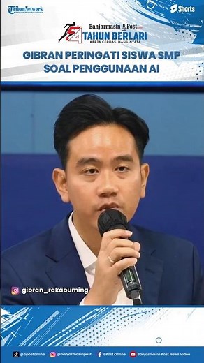 Wapres Gibran Minta Siswa Gunakan AI Secara Bijak dan Tetap Berpikir Secara Kritis