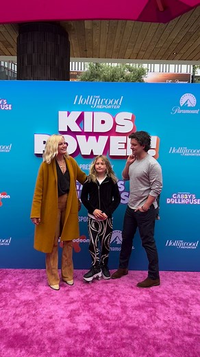 Malin Akerman and her family hit the pink carpet at the #THRKidsPower party at Westfield Century City | The Hollywood Reporter