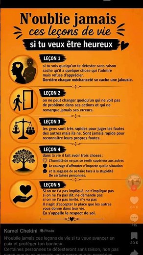 5 leçon de vie #courage #inspiration