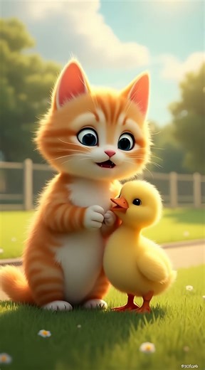 Adorable Cats & Ducklings Unite!