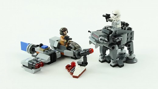 飞船对战步行机甲，拼搭乐高积木星球大战系列75195