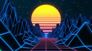 80s Retro Futuristic Sci-fi Seamless Loop Stock Motion Graphics SBV-338243092 - Storyblocks