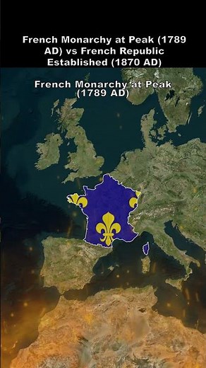 French Monarchy at Peak 1789 AD vs French Republic Established 1870 AD 1