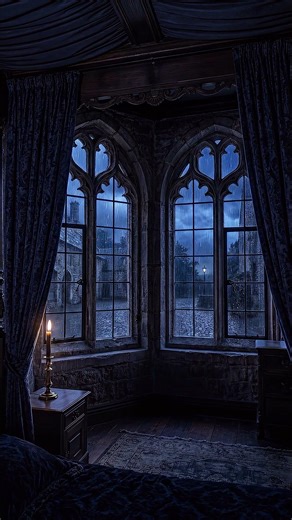 POV: Sleeping in a Gothic Castle | Deep Sleep Rain Sounds & Black Screen for Insomnia