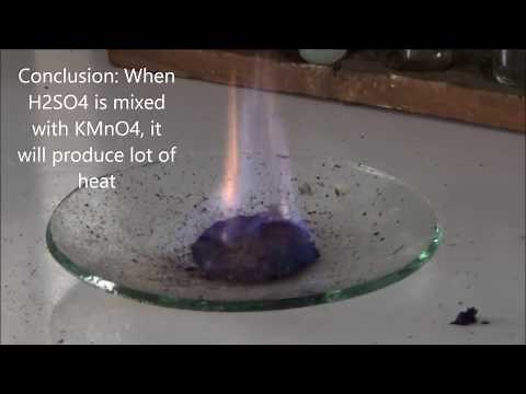 KMnO4 + H2SO4 makes fire - Fire Without Matches