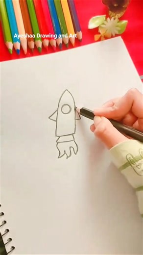 Easy Rocket Drawing 🚀 #shorts #drawing #rocket #reels #viral