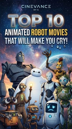 Top 10 Animated Robot Movies that Will Make You Cry || #cinevancebys #top10movies #shortsfeed