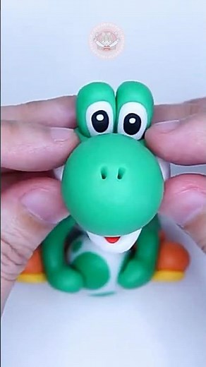 Making Fondant Yoshi #diy #art #handmade #fondant #caketopper #supermariobros