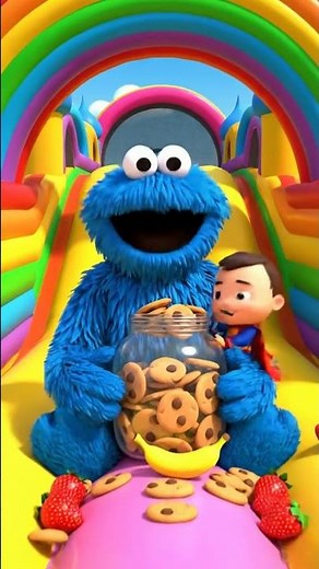 Cookie Monster Chase! 🏃‍♂️ Fun Cartoon Adventure | Learn too day | cookie monster