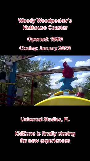 KidZone to officially close in 2023 including this classic #kid #coaster #universalstudios #orlando #florida #fl #themepark #rollercoaster #ride #woodywoodpecker #fyp #foryou