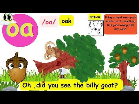 Digraph 'oa' Jolly Phonics Song with Lyrics,Sound and Action