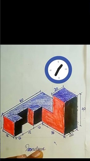Orthographic projection in engineering drawing #shorts #orthographicprojection #engineeringdrawing