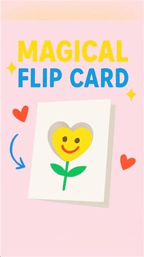 Magical Flip Card ✨ | Easy DIY Handmade Surprise Card Idea #euphoricartandorigami #cutecards