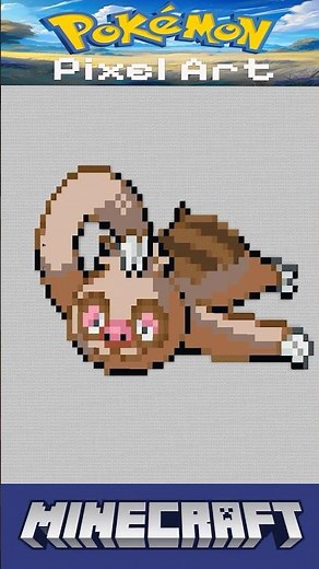 Minecraft Pokémon Pixel Art Timelapse - #287 Slakoth