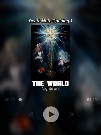 The World - Nightmare | Death Note Opening 1 TV Version #anime #opening #songlyrics #deathnote #nightmare #fyp