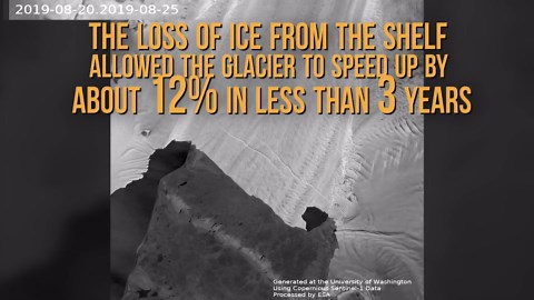 Time-lapse of radar images shows how the Antarctic ice shelf collapses