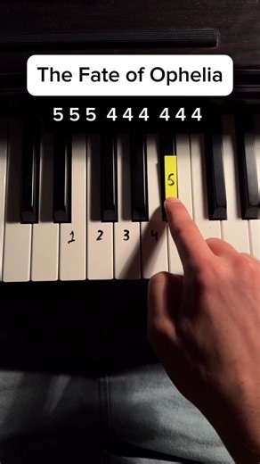 Keys Tutorials on Instagram: "Easy Piano Tutorial l 🎹 #piano #taylorswift #thefateofophelia #pianotutorial"