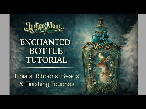 Ribbons & Toppers - Making an Decoupage Bottle | Step-by-Step Tutorial (Part 20 of 23)