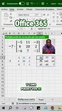 🧐¿Cómo multiplicar un escalar con una matriz en excel? #excel #exceltips #matrices