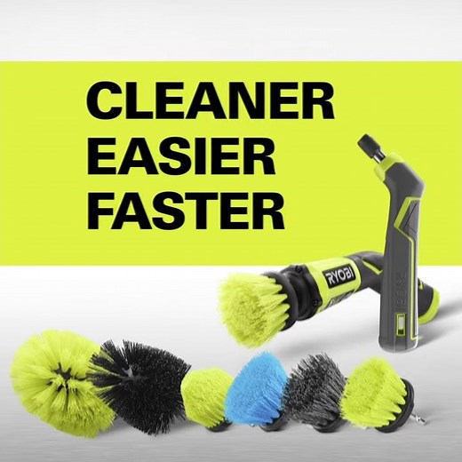 RYOBI 4V Compact Scrubber & Hex Shank Accessories
