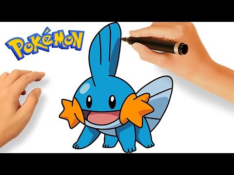 CÓMO DIBUJAR A MUDKIP FÁCIL 🔵| DIBUJANDO POKÉMONS