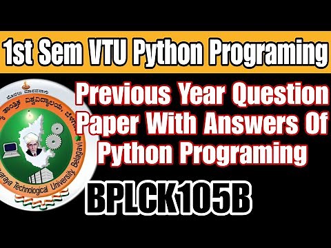 VTU Previous Year Question Paper With Answers Of Intro To Python Programming