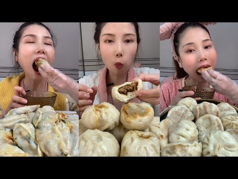 Juicy Dumplings Mukbang | Steamed Dumpling Bites ASMR Eating Show