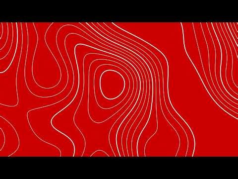 10 Hour Red & White Topographic Animation 🔴⚪ — Ambient 4K OLED Loop for Screensaver & Wallpaper