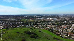 4K aerial: Turtle Rock Irvine, Orange County. Master planned community with high valued homes and top rated schools and University.