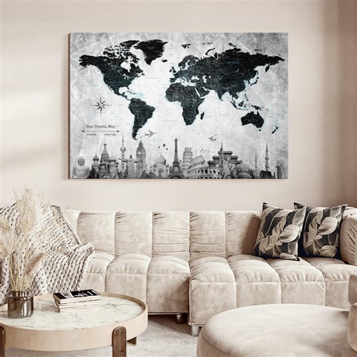 Our Travel Map Push Pin I - Etsy