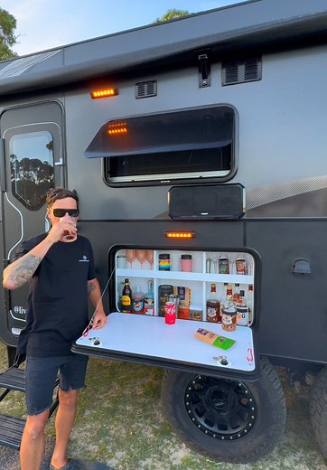 Luxury Off-Road Caravan with Built-In Bar Features