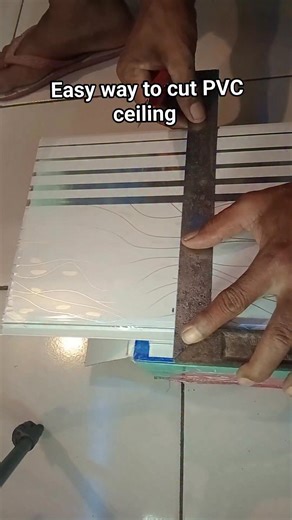 Here's an easy way to cut PVC ceiling sheets quickly and neatly😊🤔 #reels #fbstyle #tutorial #dropceiling #pvc #fypreels #homerenovation #homedecor #homeforsale #newlisting #realestate #residentialproperty #hometour #propertylisting #homeimprovement #usa | Singkal'z Marzella