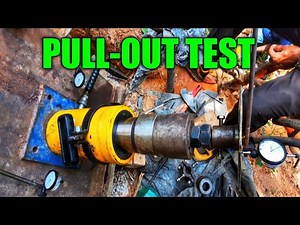 PULL-OUT Test Method Of Grouted Rebar done in a difficult Place | Civil Engineering Field Test