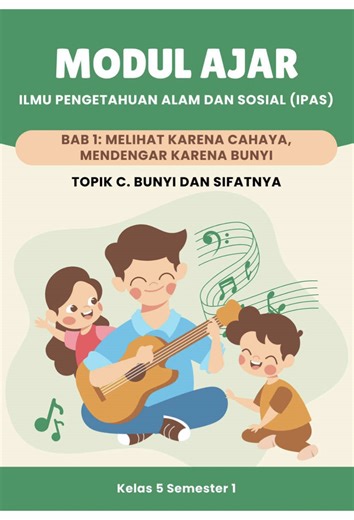 Modul IPAS Kelas 5 Bab 1: Topik C. Bunyi dan Sifatnya ✨Mengintegrasikan pendekatan pembelajaran mendalam (deep learning)✨ Berisi perangkat pembelajaran lengkap: - Modul Ajar - Bahan Ajar - Media Pembelajaran (PPT) - Lembar Kerja Peserta Didik (LKPD) - Kisi-kisi Soal Evaluasi - Soal Evaluasi (10 soal pilihan ganda) - Kunci jawaban soal evaluasi - Penilaian pembelajaran (asesmen pengetahuan, sikap, dan keterampilan) Note: File tersedia dalam bentuk PDF dan Word Link pembelian di comment/bio ya✨ #m