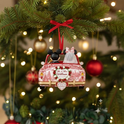 Personalized Mickey and Minnie Wedding Ornament, Disney Couple Just Married Car Acrylic Ornament, Custom Newlywed Christmas Keepsake 2025 - Etsy