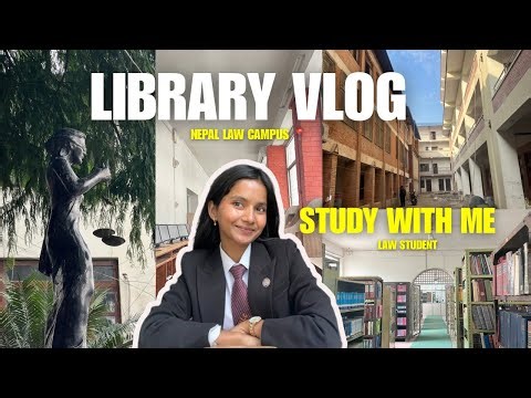 Nepal law campus library vlog | study with me ⚖️📚 | productive day🤍