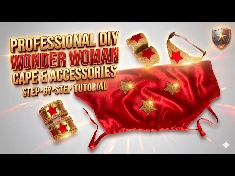 I Made a Professional Wonder Woman Costume at Home! / Cape / Props