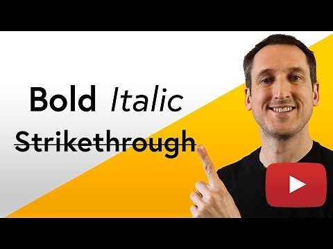 How to make text BOLD in YouTube description