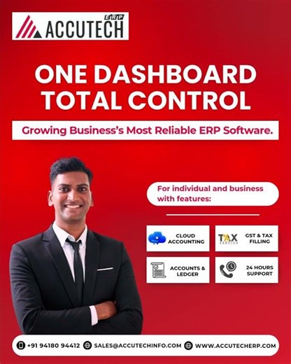 One Dashboard, Total Control | Accutech ERP Software