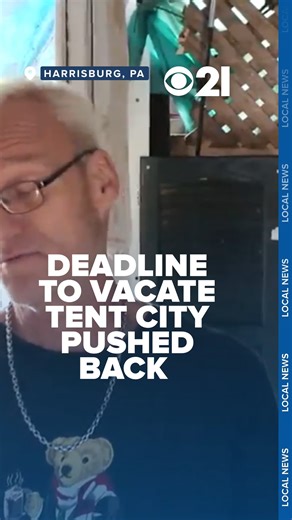 12K views · 26 reactions | PennDOT put up a sign saying the encampment deadline to vacate the area due to the I-83 expansion project is now Sept. 22. READ MORE: https://bit.ly/4oKnRTQ #homeless #unhoused #unsheltered #encampment #news #harrisburg #project #deadline | Local 21 CBS News, WHP Harrisburg | Facebook