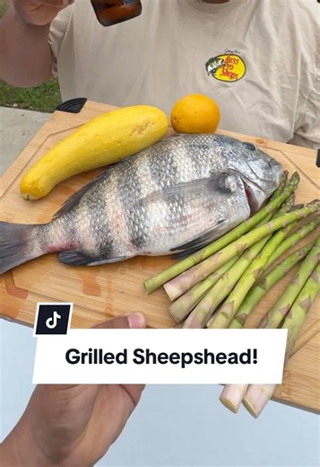Grilling up some fresh Sheepshead! #fishing #fishtok #fishinglife #cooking #catchandcook