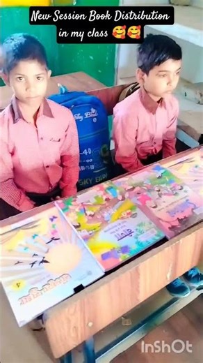 Children's faces lit up after receiving the books for the new session 🥰🥰. #basic #2026 #school #e...