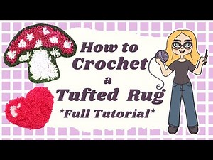 DIY Custom Rug Tutorial: How to make a shag rug without a tufting gun! Crocheting on canvas!