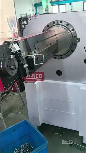 Wire bending forming spring machine