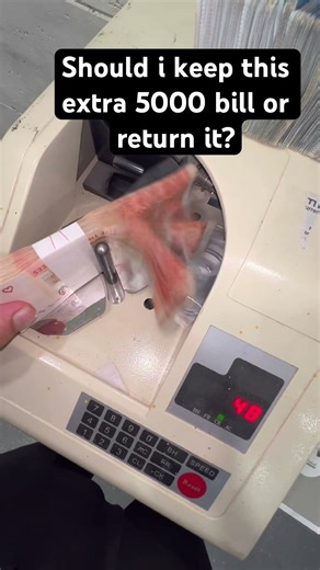 I found extra 5000 bill during money counting 🤩 #usd #americanmarket #moneyasmr